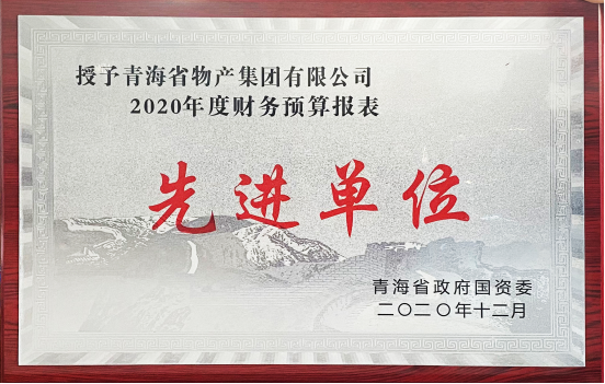 物產(chǎn)集團榮獲國資委2020年度財務預算報表工作先進單位和省財政廳2019年度全省